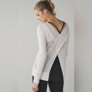 Lululemon Sunset Savasana Pullover II open back size 4
